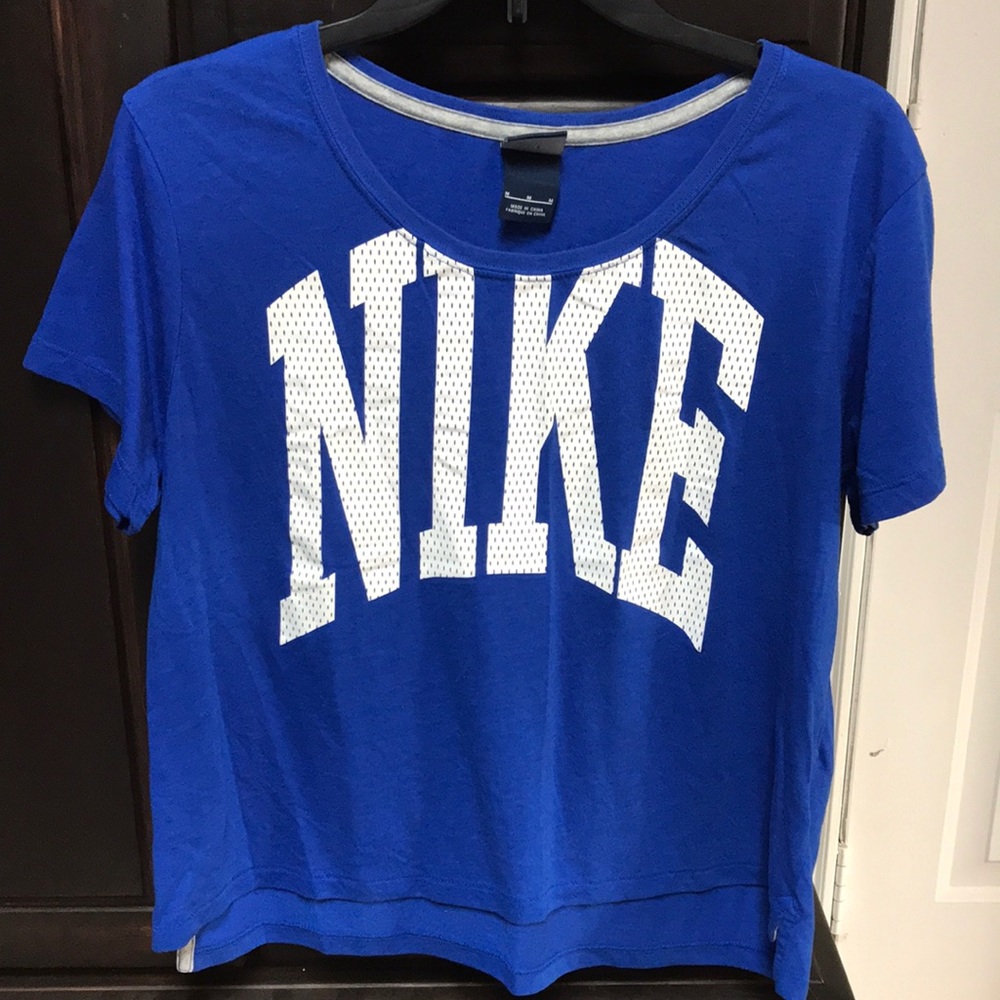 Royal blue Nike crop top